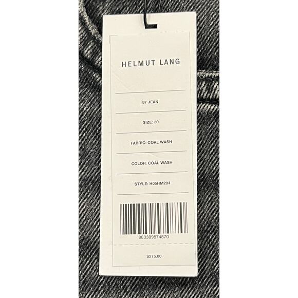12-96 HELMUT LANG Men's NWT 87 Jean Coal Wach Black Size 30 - Picture 10 of 10